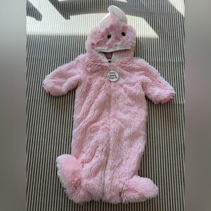 Plush Pink Bunny Hooded One-Piece